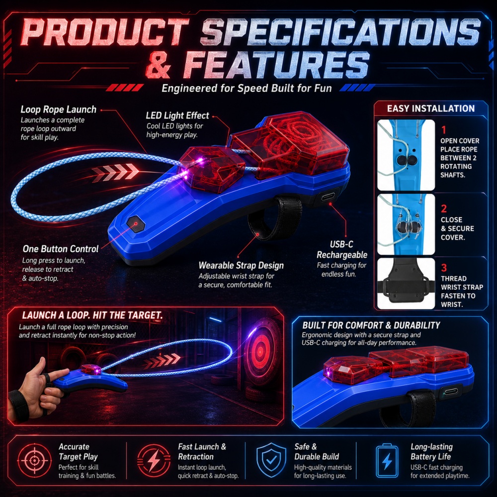 Lanzador de Cuerdas, Juguete d - Car Led Light reseña y precio